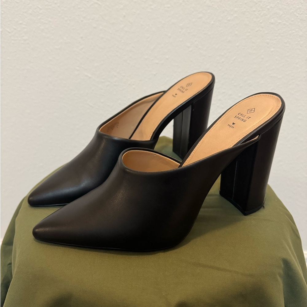 Call it Spring black heels